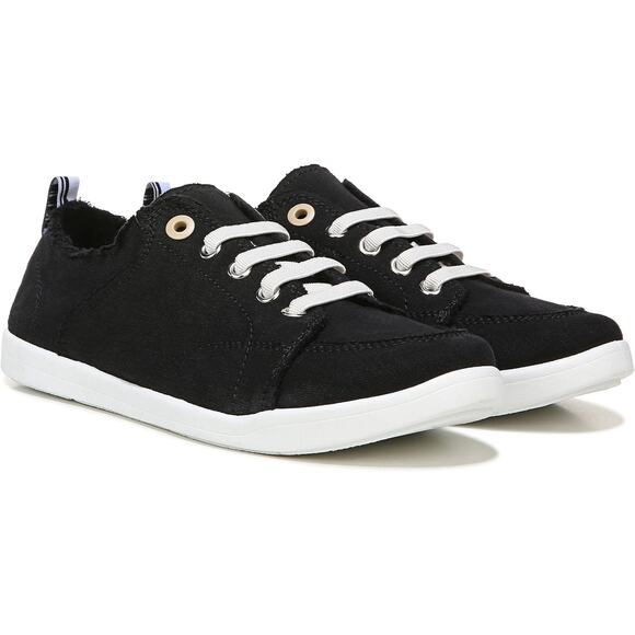 Vionic Women's 9W Black Pismo Low Sneakers Shoes Canvas Lace Up Casual LB11-20 - Picture 1 of 7